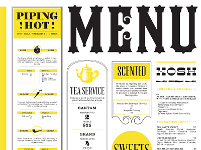 Seventh Menu coffee flourish menu retail seventh tea bar tea victorian