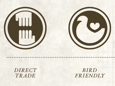 Coffee Certifications bird coffee hand icon infographic portola coffee lab