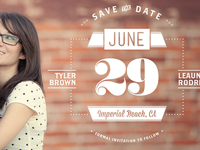 Type Fun Extravaganza banner save the date type