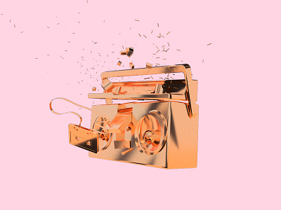 gold rocorder c4d gold pink recorder