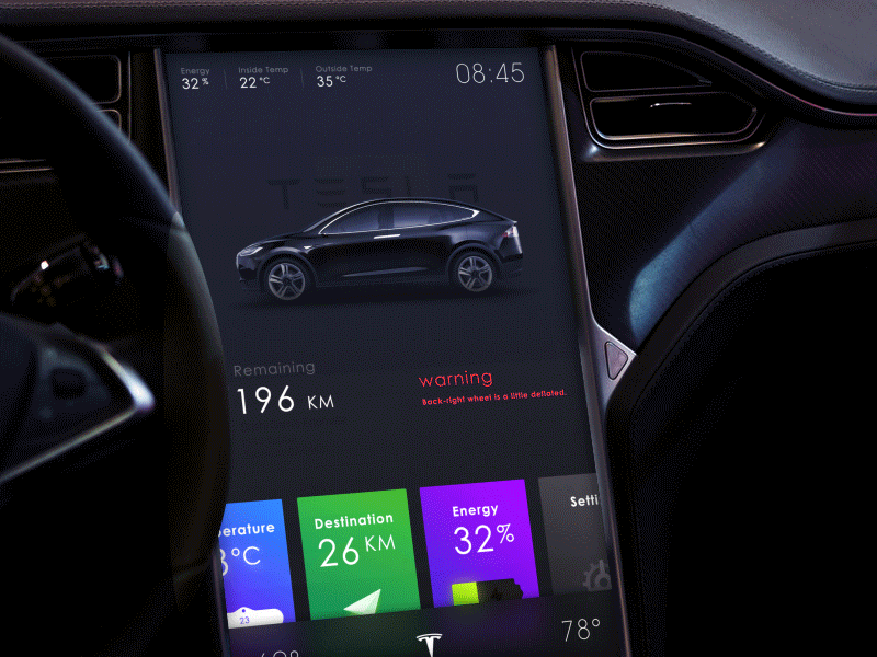 Tesla Call animation call car card dark motion tesla