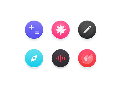 FRII os icons calculator circle compass myphone note photos voice