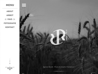 Roman Resek black and white screendesign webdesign website