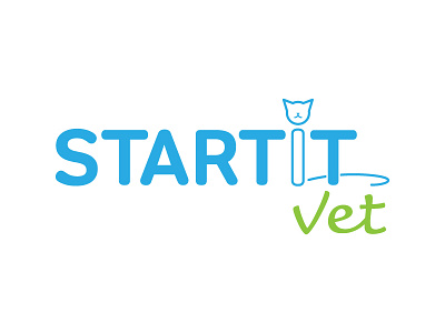 Startit Vet - Logo Design animals cat kitten kitty logo logo design start up tail vet