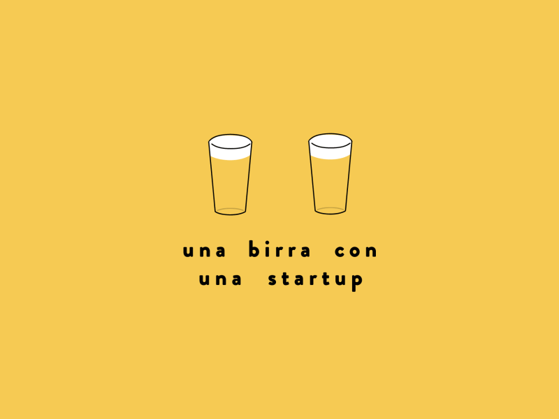 A beer with a startup beer glass startup toast yellow