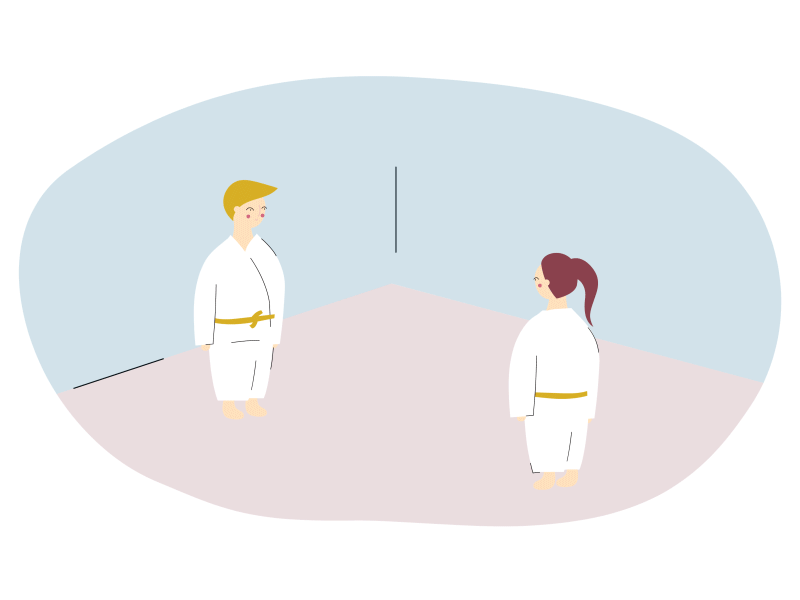Kumiai belt dojo gym judo play practice yellow belt