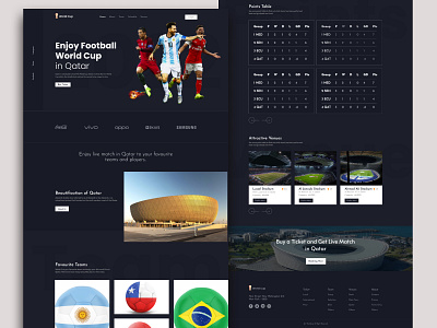 FIFA World Cup 2022 Landing page design