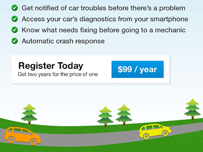 Car Care Check Home Page graphic home page landing page