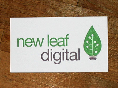 New Leaf Digital Logo business card graphic design logo