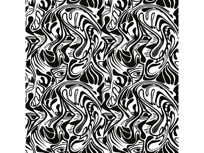Pattern 2d abstract art branding casual concept design flows graphic design illustration line minimal monochrome seamless