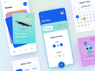 Museum & Events Ticketing App app booking design dribbble events illustration inspiration modern museum party purchase ticketing ui ux vector vibrant color