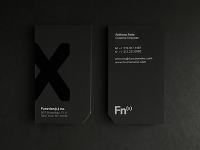 Fn(x) Business Cards branding design graphic design logo print design typography ui ux