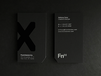 Fn(x) Business Cards branding design graphic design logo print design typography ui ux