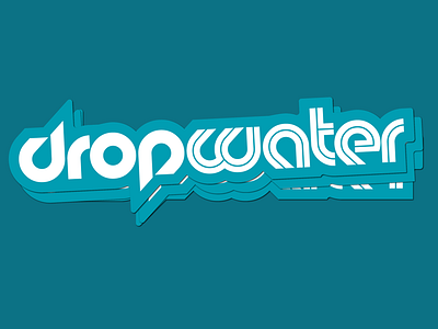 Dropwater Sticker die cut drop logotype sticker type water