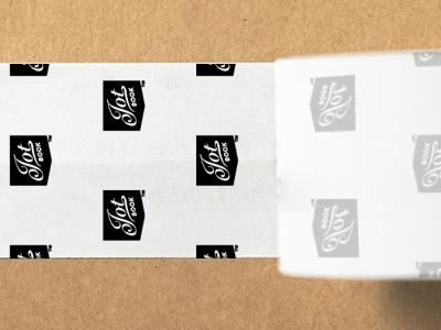 Jot Book Packaging Tape avenir blackandwhite branding packaging snell tape