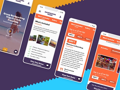 Backpacking Tours | Mobile Designs