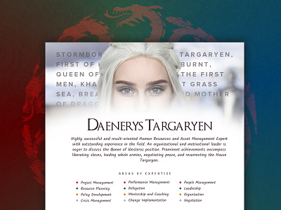 Daenerys Targaryen Resume daenerys daenerys targaryen game of thrones got resume skillroads targaryen