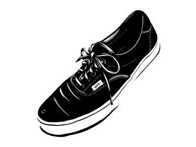 Vans art design drawing graphic design illustration illustrator one color shoes sneakers vans vector