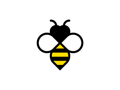 Bee Logo bee bees brand branding design graphic design heart identity illustration infinity logo mark symbol vector