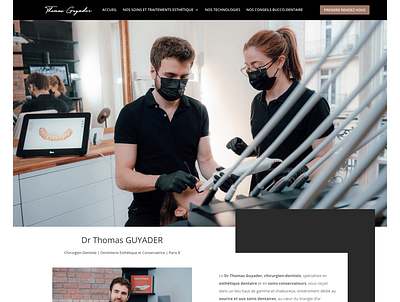 Dentiste - Site web Paris design siteinternet siteweb uidesign webdesign webdesigner