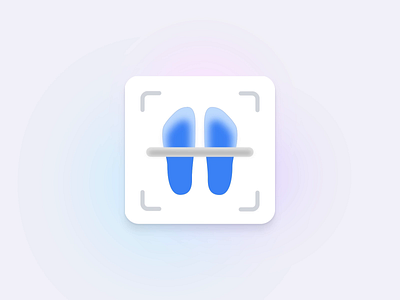 Foot Scanning Icon animation design foot graphic design icon logo motion graphics ui vector