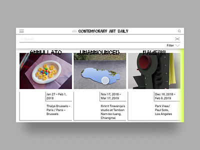 Contemporary Art Daily - Search adobe xd animation branding design mp4 type typography ui ux video web website