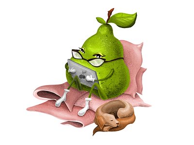 Pear affinity designer cartoon art character illustration pear sketch