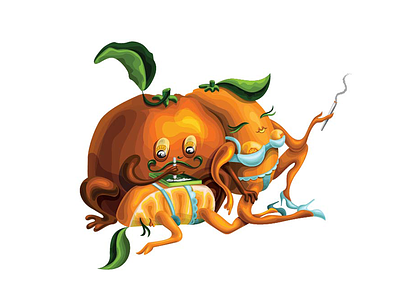 Oranges adobe illustrator character drawing illustration orange vector artwork