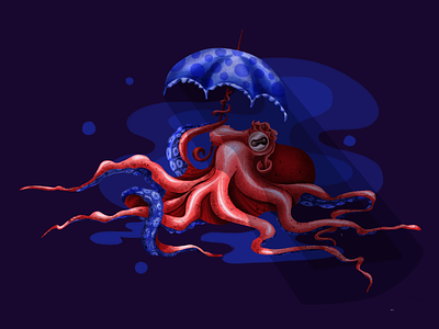 Octopus cartoon art character drawing illustration octopus procreate