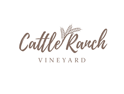 Cattle Ranch Vineyard Logo branding design graphic design logo logo design typography