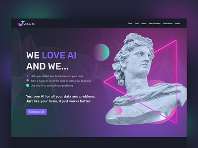 🧠 Unbox AI - AI Company (Design) ai branding business crypto design figma illustration logo nft ui ui concept ui design uiux uiux design ux ux design web app design web design