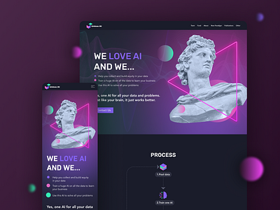 🧠 Unbox AI - AI Company (UI Concept) ai branding design figma illustration logic logo mobile design mobile ui nft ui ui design uiux uiux design ux ux design web design web ui