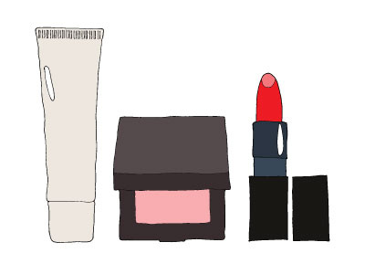 Pins beauty compact drawing enamel lipstick makeup pins