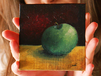 oil apple canvas oil painting