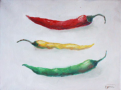chili peppers bright canvas chili kitchen oil picture vegetables