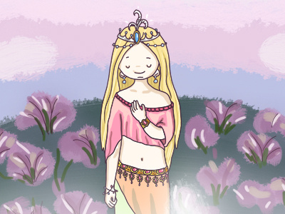 Stolen Princess art book bright children fairy tale funny illustration magic princess