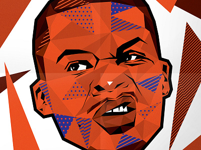 NBA Low Poly Pop Art - Russell Westbrook