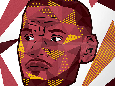 NBA Low Poly Pop Art - Lebron James