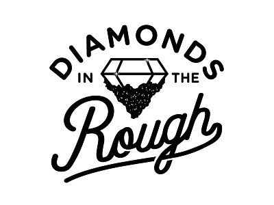 Diamonds In The Rough art direction black bold branding church logo modern simple white