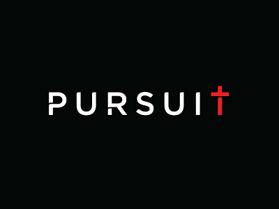 Pursuit Logo bible black christian custom lettering logo scripture typography white