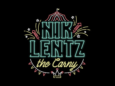 Nik "the Carny" Lentz carnival circus custom lentz light neon nik typography ufc