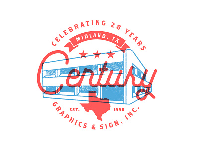 Century Graphics art direction branding illustration overlay retro screenprint simple t shirt texas texture vintage