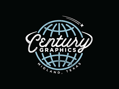 Century Graphics earth globe lettering planet retro space t shirt typography vintage