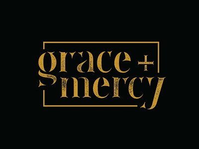 Grace + Mercy christian church custom faith font grace mercy stencil type typography