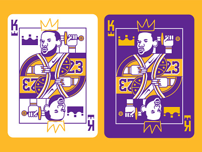 King James Playing Card basketball cards illustration king lakers lebron james los angeles nba nike playing card