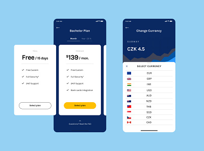 Subscription app application currency selection iphone x subscription ui ux uxui
