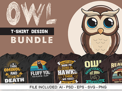 50 Editable Owl T-shirt Design Bundle shirt t shirt t shirt design t shirtdesign trendy design tshirt tshirt design