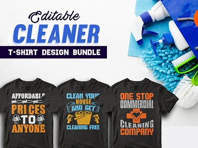 50 Cleaner Editable t shirt Design Bundle
