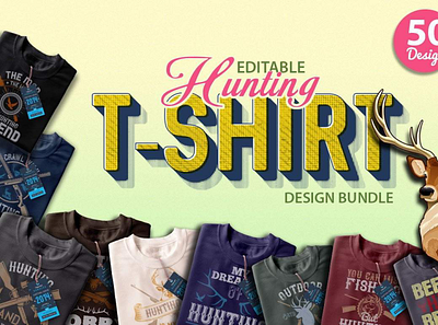 50 Hunting Tshirt Design Bundle shirt t shirt t shirt design t shirtdesign trendy design tshirt tshirt design