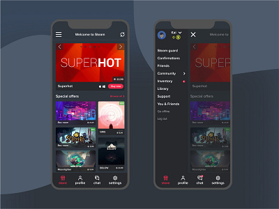 Steam mobile Redesign